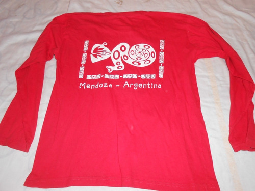 Remera Manga Larga Mendoza Roja   Muy Bonita!!