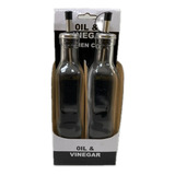 Aceitera Botella Aceite Y Vinagre Vidrio Con Pico 250ml X 2u