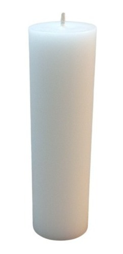 Cirio Liso - Color Blanco - Grande 1 Kilo (7cm X 24cm)