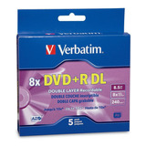 Verbatim Dvd+r Dl Azo 8.5 Gb 8x-10x Branded Double Layer Rec