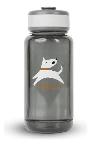 Botella Portable De Agua Para Perro 600 Ml Plum Gris Ollydog