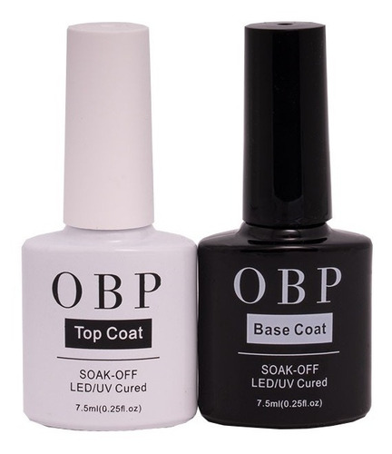 Kit Gel Obp Base - Top Coat Uv Para Uñas 7.5ml