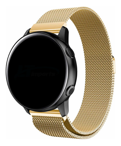 Pulseira Milanese Compatível Com Samsung Galaxy Watch 3 41mm Cor Dourado