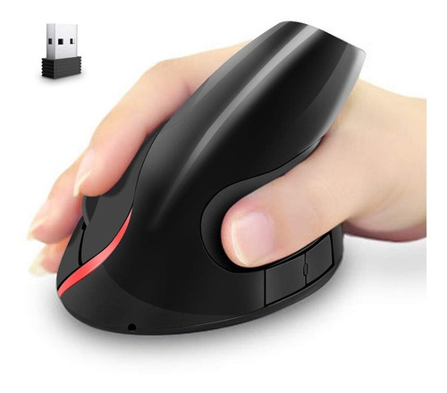 Mouse Ergonómico Vertical Inalámbrico Óptico Recargable 