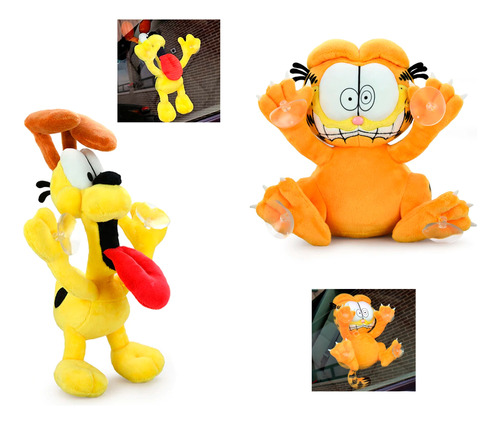 Garfield Y Odie 2 Muñecos De Peluche Suave Originales