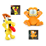 Garfield Y Odie 2 Muñecos De Peluche Suave Originales