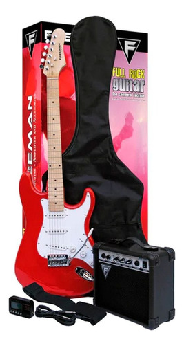 Pack Guitarra Electrica Stratocaster Amplificador Freeman10w