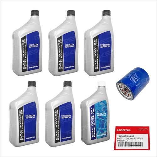 Kit Service Motor Fuera Borda Honda Bf 90 Aceites Filtro Kv