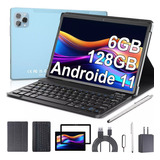 Tablet 10.1'' 6+128gb Ram Android 11 Fhd Con Teclado Y Funda
