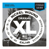 Encordoamento Guitarra Daddario Exl148 Extra Heavy 012 A 060