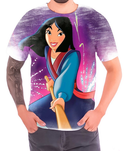 Camisa Camiseta Em Estoque Princesa Mulan Desenho 03