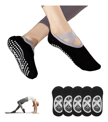 5 Calcetines Antiderrapantes Mujer Yoga Pilates Deportivos | MercadoLibre