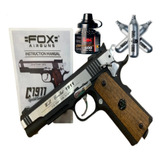 Pistola Co2 Fox Colt 1911 Metal Slide Aire Comprimido + Kit 