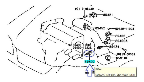 Sensor Temperatura Agua Corolla 99-2000 Sapito Foto 9