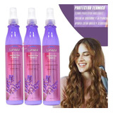 Kit 3 Protector Térmico Anti - Frizz Lunazul De 375ml