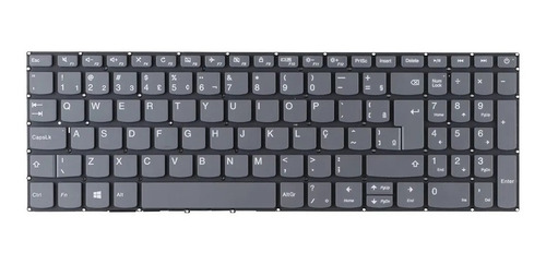 Teclado Para Notebook Lenovo Ideapad S145-15iwl Cinza - Novo