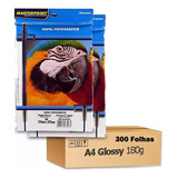 Papel Fotográfico Masterprint 180g A4 Glossy Kit 300 Folhas