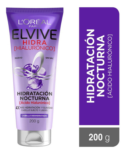 Hidratación Nocturna Elvive Hidra Hialúronico 200 Ml