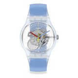 Reloj Swatch New Gent Con Rayas Azules Claras, Suok156, Unis