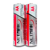 Pilas Recargables Netmak Aa 2700mah 1.2v Pack X2 Unidades