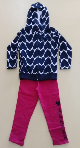 Conjunto De Moletom Kyly Feminino Infantil Coração 207626