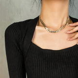 Choker Gargantilla Trenzada Acero Inoxidable Collar Mujer