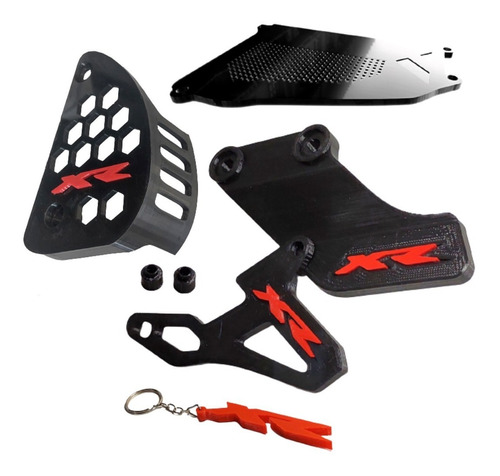 Kit Protecciones 2 Honda Tornado Xr250 Y Tapa Filtro De Aire