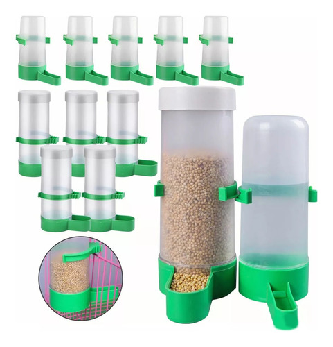 Bebederos Separadores Para Pájaros Dispensador Agua 10pzs