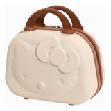 Maleta Neceser Hello Kitty Beige Cosmetiquera Bolso De Viaje