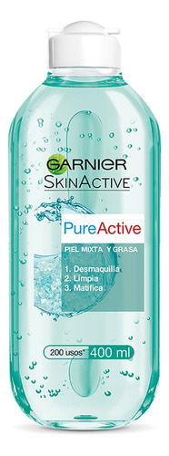 Agua Micelar Garnier Pure Active Todo En 1 X 400 ml