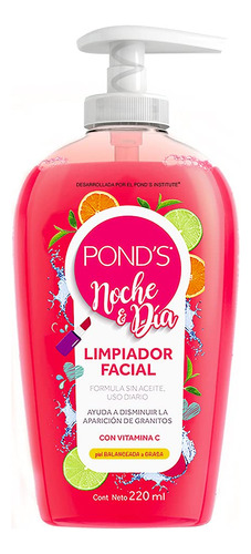 Pond's Limpiador Facial Noche Y Día 220 Ml