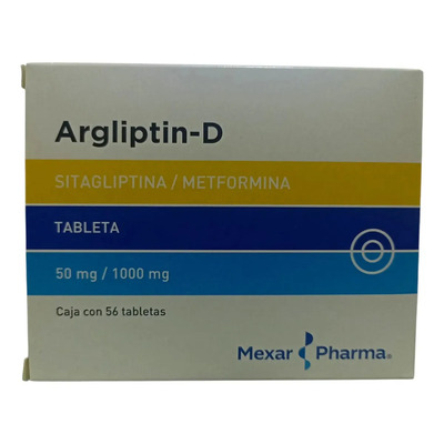 Argliptin-d Sitagliptina\u002Fmetformina 50\u002F1000mg Mexarpharma | Meses sin interés