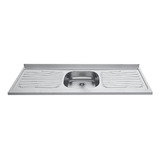 Lavadero Para Cocina Madesa De Acero Inoxidable 150 X 52 Cm Color Gris