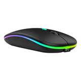 Mouse Inalámbrico Rgb Dual 2.4g Bluetooth 5.1 Recargable