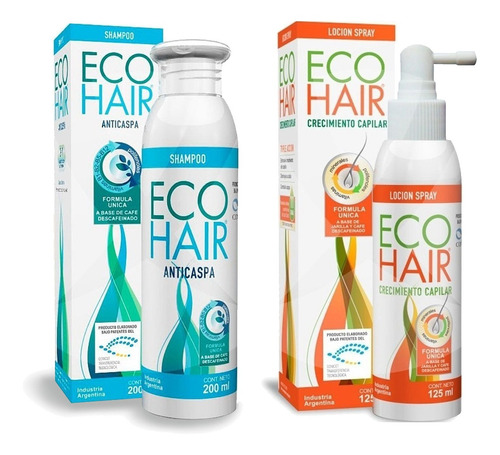 Eco Hair Shampoo Anti Caspa 200ml + Locion Anticaida 125ml