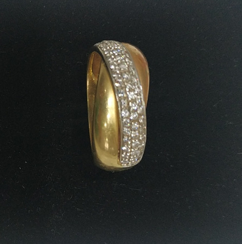 Anel H Stern Em Ouro 18 K Com 55 Diamantes 