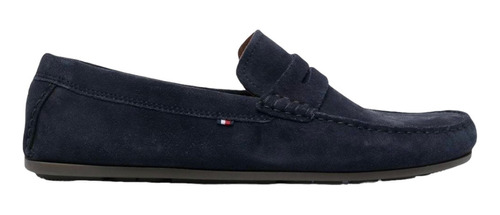 Mocasin Tommy Hilfiger De Gamuza Color Azul 100% Original