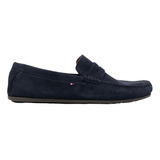 Mocasin Tommy Hilfiger De Gamuza Color Azul 100% Original