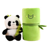 Muñeco De Peluche Panda En Tubo De Bambú De 25 Cm L