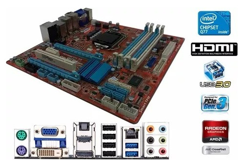 Placa Mãe Gigabyte  Itautec St4273 Ddr3 1155 Q77-não Liga