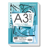 Bloco De Desenho Escolar A3 Papel Branco 140g/m² 20 Folhas