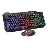 Combo Teclado Y Mouse Con Luces Led