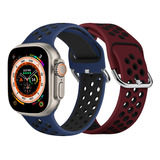 Correa Silicon Sport Para Apple Watch Ultra Serie Todas 2pcs