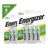 Pack 8 Unidades Energizer Pila Recargable Aa 