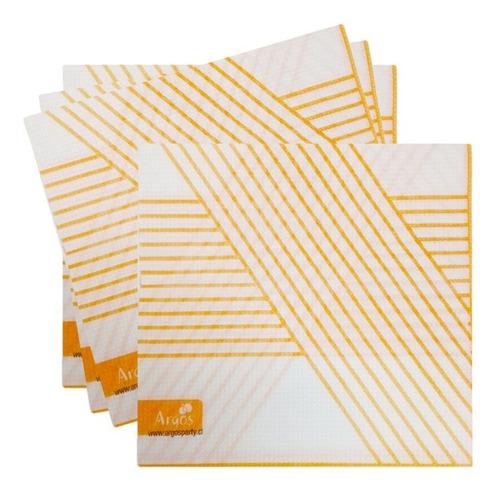 Servilletas De Papel Para Decoración Diseño Líneas Naranja