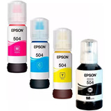 Pack De 4 Tinta Epson Original T504 Para L4150, L4160, L6171