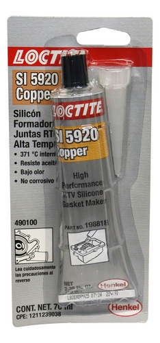 Loctite 5920t Alto Desempeño Formador De Juntas 70 Ml