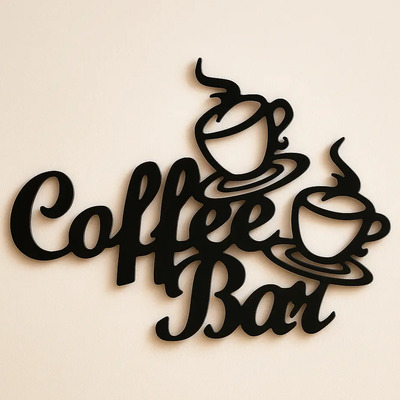 Letrero Coffee Bar Café Decoración Pared Relieve 30x22cm | MercadoLibre