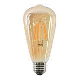 Pack De 6 Ampolletas Vintage Led Edison Filamento E27 6w