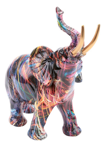 Figura De Escultura De Elefante Con Grafiti De Pintura Nórdi